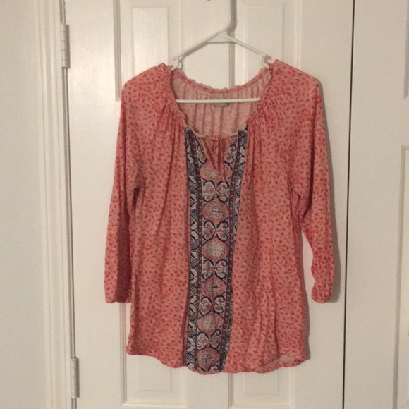 Lucky Brand Tops - 3/4 sleeve lucky 100% cotton top. Great condition Lucky Brand Tops - 3/4 sleeve lucky 100% cotton top. Great condition